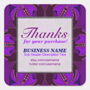 Merci d'acheter Purple Business Sticker