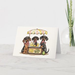Merci Dachshund Chiens Lemonade Stand