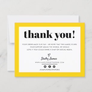 Merci d'affaires chic jaune moderne LOGO