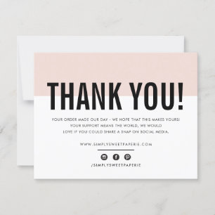 Merci d'affaires moderne audacieux rose pâle LOGO