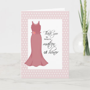 Merci Dame d'Honneur, Robe Rose, Points Polka