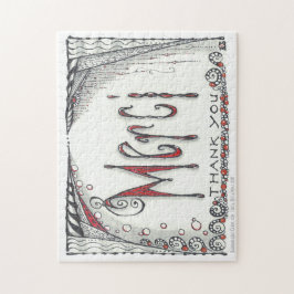 "Merci - danke" Laubsäge 8x10 oder 11x14