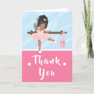 Merci d'anniversaire afro-américain Ballerina rose