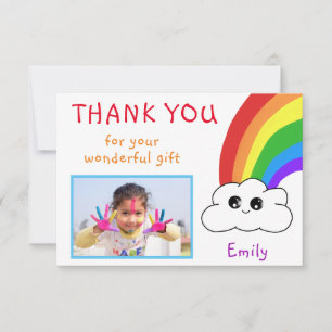 Merci d'anniversaire de Kawaii Carte photo pour en
