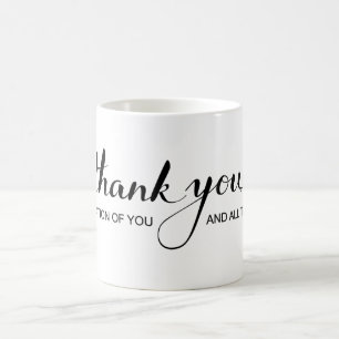 "Merci dans l'appréciation de vous" tasse