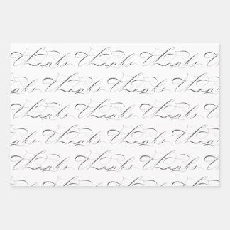 Merci dans le papier d'emballage de calligraphie o