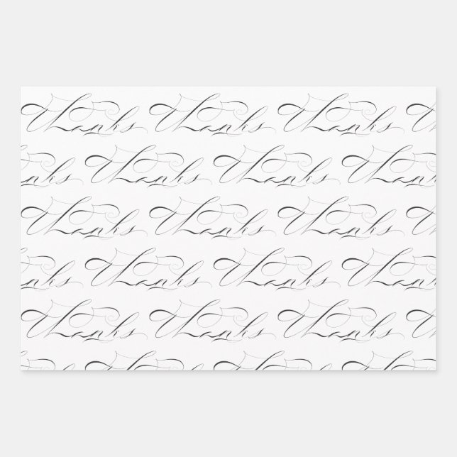 Merci dans le papier d'emballage de calligraphie o (Devant)
