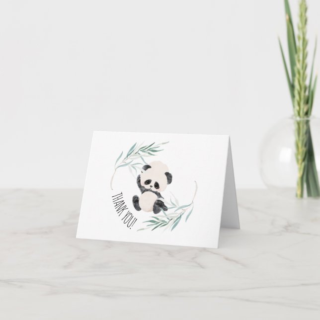 Merci d'aquarelle de Baby shower Panda Unisex (Devant)