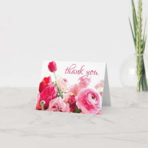 Merci d'aquarelle Hand Script Rose Modèle