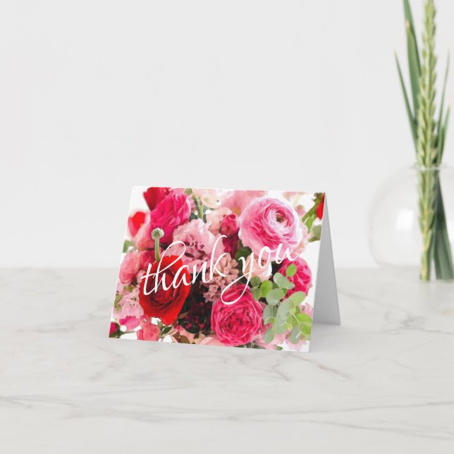 Merci  d'aquarelle Rose Modèle (Devant)