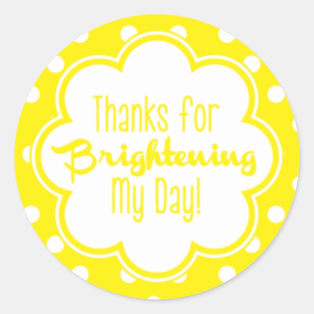 Merci d'avoir illuminé ma journée ! Sticker Merci (Devant)