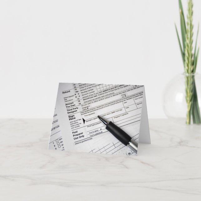 merci d'avoir un stylo sur le formulaire de taxe (Devant)