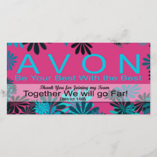 Merci d'AVON pour joindre ma carte d'équipe