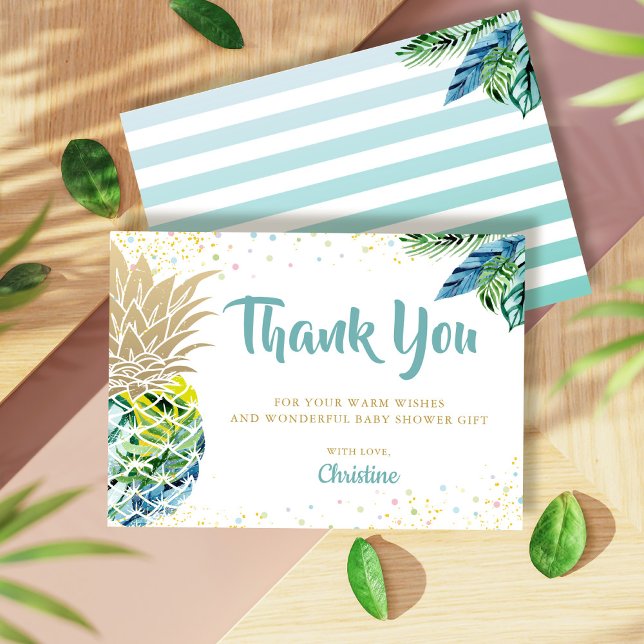 Merci de Baby shower à ananas tropical Luau (Créateur téléchargé)