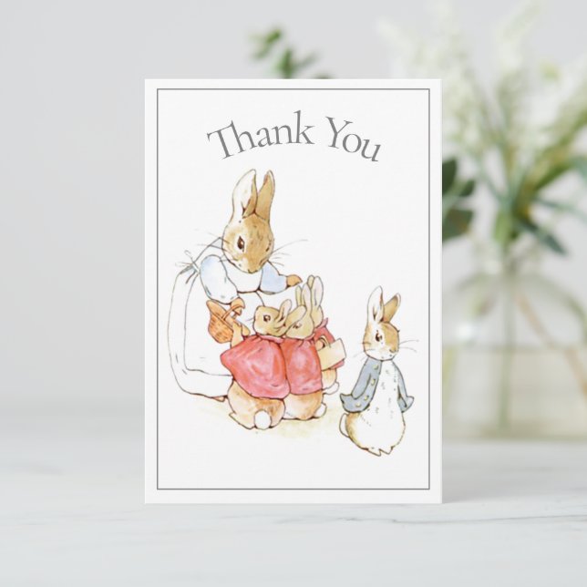 Merci de Baby shower Beatrix Potter (Debout devant)