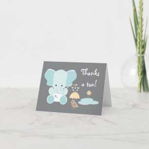 Merci de Baby shower Blue Elephant Diaper