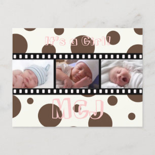 Merci de Baby shower, cartes postales insérez vos 