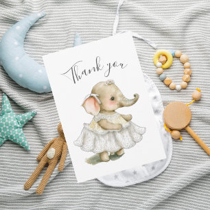 Merci de Baby shower d'aquarelle Eléphant