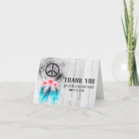 Merci de baby shower de Boho d'amour de paix de