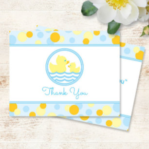 Merci de Baby shower de canard en caoutchouc bleu