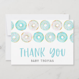 Merci de Baby shower de donuts bleus