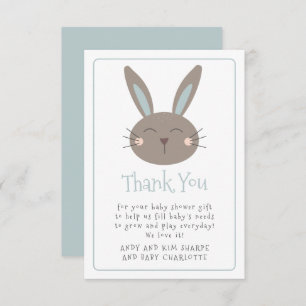 Merci de Baby shower de lapin mignon