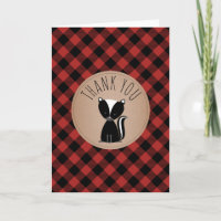 Merci de baby shower de mouffette de plaid de
