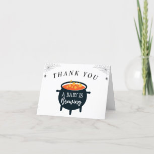 Merci de Baby shower de sorcière Halloween