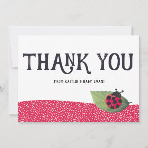 Merci de Baby shower Lady Bug