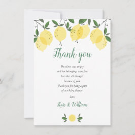 Merci de Baby shower Lemons