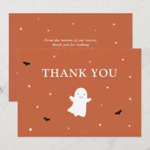 Merci de Baby shower orange de Little Boo Ghost