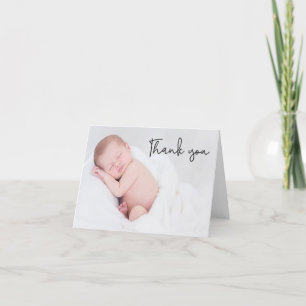 Merci de Baby shower photo moderne personnalisé