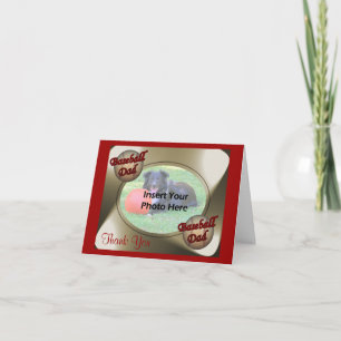 Merci de baseball papa Carte photo