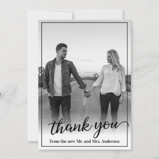 Merci de cadre noir photo personnalisé