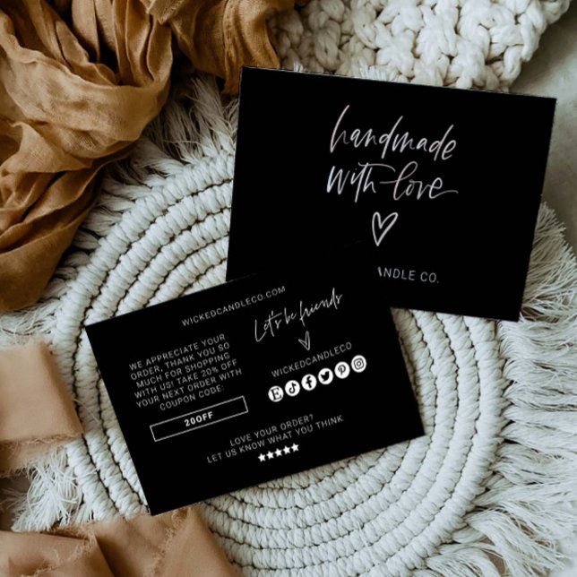 Merci de carte d'emballage artisanale pour petites (Créateur téléchargé)