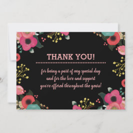 Merci de Carte photo de graduation du cadre floral
