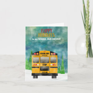 Merci de chauffeur d'autobus scolaire bonnes fêtes