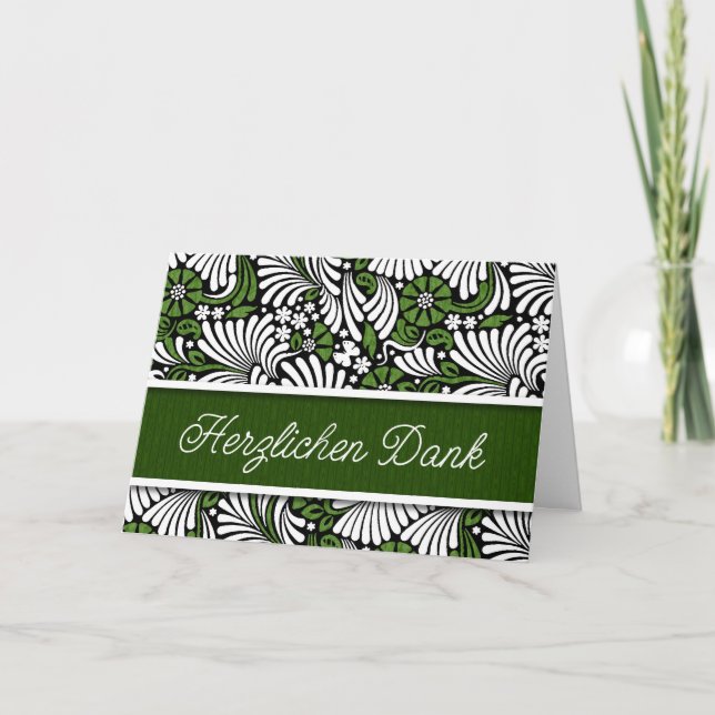 Merci de coeur ALLEMAND Blanc et Vert (Devant)