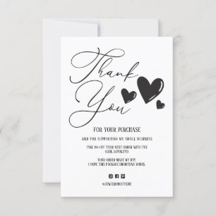 Merci de commande de coeur de script de signature