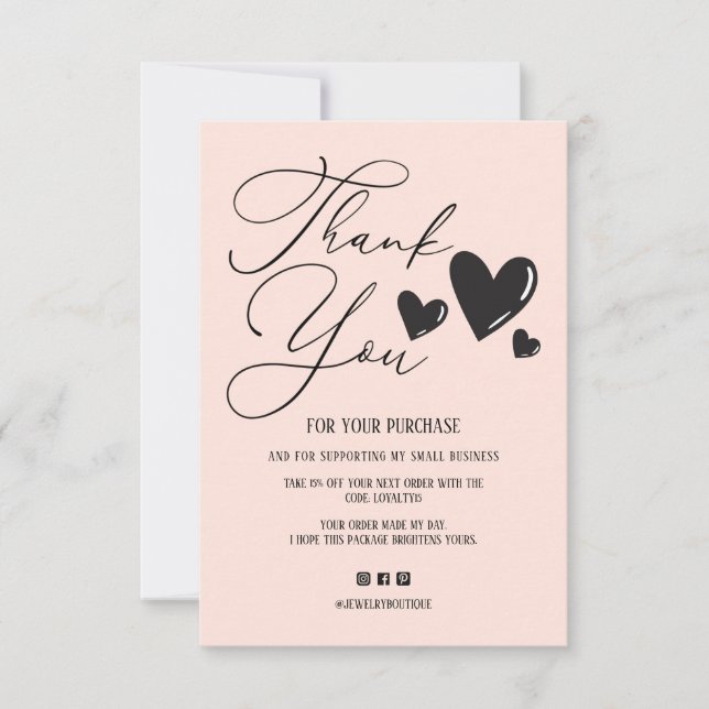 Merci de commande de coeur de script de signature  (Devant)