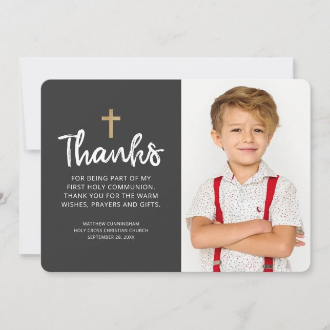 Merci de communion Gold Photo Moderne (Devant)