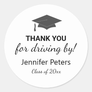 Merci de conduire avec des Stickers Graduation
