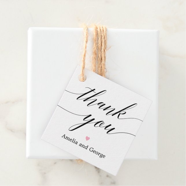 Merci DE COULEUR MODIFIABLE Étiquette Script moder (En situation)