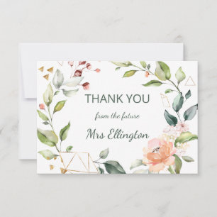 Merci de courroie florale d'aquarelle moderne