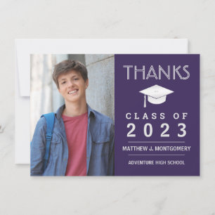 Merci de diplôme photo moderne violet
