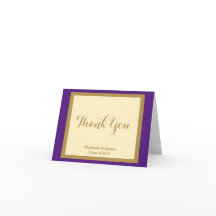 Merci de diplôme, Purple & Gold Personnalisé
