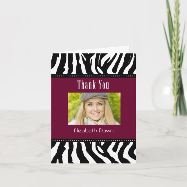 Merci de diplôme Zebra Carte photo (Devant)