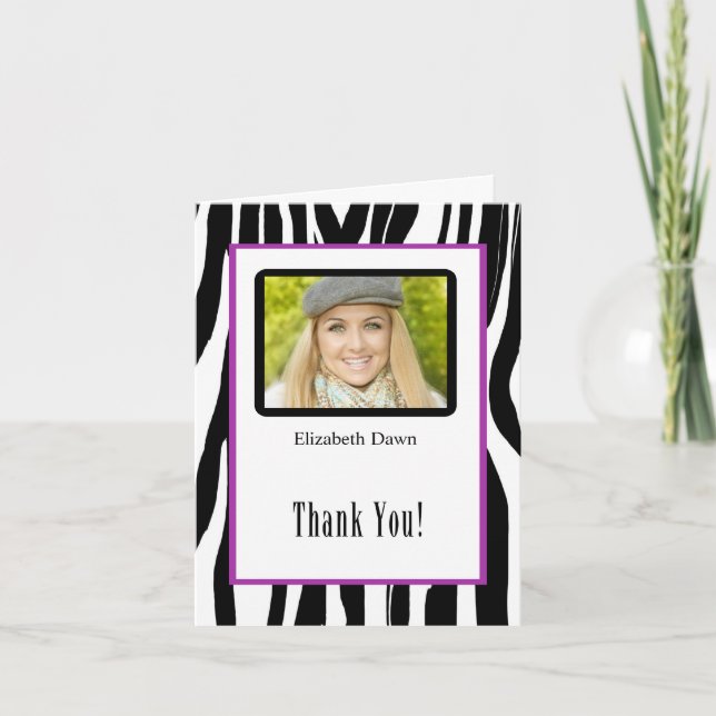 Merci de diplôme Zebra Carte photo (Devant)