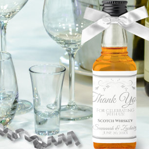 Merci de Étiquette de mini-bouteille de Mariage d'
