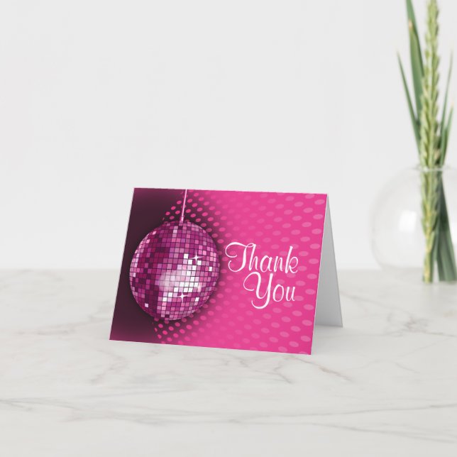 Merci de fête d'anniversaire de la Disco rose (Devant)